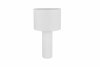 Lampka nocna stołowa ceramiczna podstawa tkaninowy abażur biała minimalistyczna klasyczna BLAIR R51811031 Rl